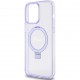 Чехол Guess PC/TPU Script logo + Ring stand Hard (MagSafe) для iPhone 15 Pro Max, цвет Блестящий фиолетовый (GUHMP15XHRSGSU)