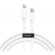 Кабель Baseus Mini White Cable USB Type-C - Lightning PD 18W 1 м, цвет Белый (CATLSW-02)