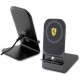 Беспроводное зарядное устройство Ferrari MagSafe Wireless Desk charger with Stand 15W, цвет Темно-серый (FEMFBMALK)