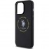 Чехол U.S. Polo Assn. PU Round Double horse logo Hard (MagSafe) для iPhone 15 Pro Max, цвет Черный (USHMP15XPSRTK)