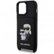 Чехол Karl Lagerfeld Crossbody cardslot PU Saffiano NFT Karl&Choupette Hard для iPhone 13 Pro Max, цвет Черный (KLHCP13XCSAKCPMK)