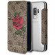 Чехол-книжка Guess Flower desire 4G Booktype PU/Roses для Galaxy S9 Plus, цвет Коричневый (GUFLBKS9L4GROB)