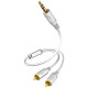 Аудио кабель Eagle Cable High Standard Mini(m)-2xRCA 0.8 м, цвет Белый (20071208)