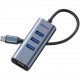 USB-концентратор Baseus Enjoy series Type-C to USB 3.0x3 + RJ45, цвет Серый (CAHUB-M0G)