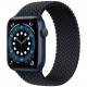 Умные часы Apple Watch Series 6 GPS, 44 мм, корпус из алюминия цвет Синий, плетеный ремешок цвет Черный