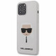 Чехол Karl Lagerfeld Liquid silicone Karl's Head Hard для iPhone 12 Pro Max, цвет Белый (KLHCP12LSLKHWH)