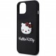 Чехол Hello Kitty 3D Rubber Kitty Head Hard для iPhone 15, цвет Черный (HKHCP15S3DKHSK)