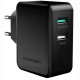 Сетевое зарядное устройство RAVPower RP-PC006 30W Quick Charge 3.0 + iSmart USB 2.4A, цвет Черный (RP-PC006)
