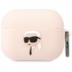Чехол с карабином Karl Lagerfeld Silicone case NFT 3D Karl для AirPods Pro, цвет Розовый (KLAPRUNIKP)