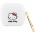 Чехол Hello Kitty Liquid silicone 3D Rubber Kitty Head для AirPods 3, цвет Белый (HKA33DKHSH)