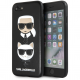 Чехол Karl Lagerfeld Embossed Karl and Choupette Hard PU для iPhone 7/8/SE 2020, цвет Черный (KLHCI8KICKC)
