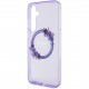 Чехол Guess PC/TPU Flowers Wreath Hard (MagSafe) для Galaxy S24 Plus, цвет Фиолетовый (GUHMS24MHFWFCU)