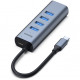 USB-концентратор Baseus Enjoy series Type-C to USB 3.0х4 + PD, цвет Серый (CAHUB-Q0G)
