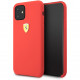 Чехол Ferrari On-Track SF Silicone Case Hard TPU для iPhone 11, цвет Красный (FESSIHCN61RE)
