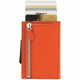 Кожаный каскадный кошелек Ogon Cascade Zipper Wallet с молнией, цвет Оранжевый (CZ orange)