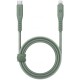 Кабель EnergEA FLOW USB-C to Lightning MFI C94 PD60W 3A Nanoweave Magnetic tie 1.5 м, цвет Зеленый (CBL-FLCL-GRN150M)