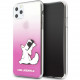 Чехол Karl Lagerfeld TPU/PC collection Choupette Fun Hard для iPhone 11 Pro Max, цвет Розовый градиент (KLHCN65CFNRCPI)
