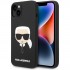 Чехол Karl Lagerfeld Liquid silicone Karl's Head Hard для iPhone 14 Plus, цвет Черный (KLHCP14MSLKHBK)