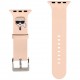 Ремешок Karl Lagerfeld Silicone Karl head для Apple Watch 41/40/38 мм, цвет Розовый (KLAWMSLKP)