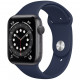 Умные часы Apple Watch Series 6 GPS, 44 мм, корпус из алюминия цвет "Серый космос", спортивный ремешок цвет Темно-синий