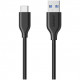Кабель Anker PowerLine Type-C to USB 3.0 0.9 м, цвет Черный (A8163H11)