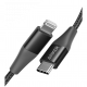 Кабель Anker PowerLine+ II USB Type-C - Lightning MFI 0.9 м, цвет Черный (A8652H11)