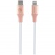 Кабель Guess Silicone with Aluminium USB-C to Lithning MFI 1.5 м, цвет Розовый (GUCLLALRGDP)