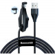 Кабель Baseus Colorful Suction Mobile Game Data Cable USB - Lightning 2.4A 1.2 м, цвет Черный (CALXA-A01)