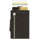 Кожаный каскадный кошелек Ogon Cascade Zipper Wallet с молнией, цвет Черный корпус (CZ full black)