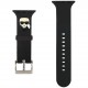 Ремешок Karl Lagerfeld Silicone Karl head для Apple Watch 45/44/42 мм, цвет Черный (KLAWLSLKK)