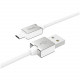 Кабель Hoco U49 Refined steel Metal Data Cable Micro-USB 2.4 А 1.2 м, цвет Белый