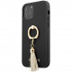 Чехол Guess PU Saffiano + Ring Hard для iPhone 12/12 Pro, цвет Черный (GUHCP12MRSSABK)