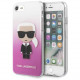 Чехол Karl Lagerfeld PC/TPU collection Karl Iconik Hard для iPhone 7/8/SE 2020, цвет Прозрачный/Розовый (KLHCI8TRDFKPI)