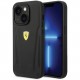 Чехол Ferrari Leather Stamped sides Hard (MagSafe) для iPhone 14 Plus, цвет Черный (FEHMP14MRBUK)