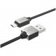 Кабель Hoco U49 Refined steel Metal Data Cable Micro-USB 2.4 А 1.2 м, цвет Черный