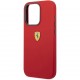 Чехол Ferrari Liquid silicone with metal logo Hard для iPhone 15 Pro, цвет Красный (FEHCP15LSMER)