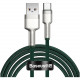 Кабель Baseus Cafule Series Metal Data Cable USB to Type-C 40W 2 м, цвет Зеленый (CATJK-B06)