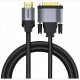 Кабель Baseus Enjoyment Series 4KHD Male - DVI Male bidirectional Adapter Cable 1 м, цвет Темно-серый (CAKSX-F0G)