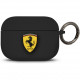 Чехол с карабином Ferrari Silicone case with ring для AirPods Pro, цвет Черный (FEACAPSILGLBK)
