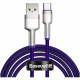 Кабель Baseus Cafule Series Metal Data Cable USB to Type-C 40W 2 м, цвет Фиолетовый (CATJK-B05)