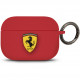 Чехол с карабином Ferrari Silicone case with ring для AirPods Pro, цвет Красный (FEACAPSILGLRE)