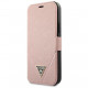 Чехол-книжка Guess PU Saffiano Triangle metal logo Booktype для iPhone 12 mini, цвет Розовый (GUFLBKP12SVSATMLPI)