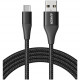 Кабель Anker PowerLine+ II USB - USB Type-C 1.8 м, цвет Черный (A8463H11)