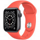 Умные часы Apple Watch Series 6 GPS, 40 мм, корпус из алюминия цвет "Серый космос", спортивный ремешок цвет "Розовый цитрус"