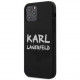 Чехол Karl Lagerfeld Liquid silicone Graffiti logo Hard для iPhone 12/12 Pro, цвет Черный (KLHCP12MSLSTBK)