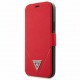 Чехол-книжка Guess PU Saffiano Triangle metal logo Booktype для iPhone 12 mini, цвет Красный (GUFLBKP12SVSATMLRE)