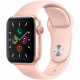 Умные часы Apple Watch Series 5 GPS, 40 мм, корпус из алюминия цвет Золотой, спортивный ремешок цвет "Розовый песок" (MWV72RU/A)