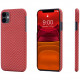 Чехол Pitaka MagEZ Case для iPhone 11, цвет Красный/Оранжевый (Herringbone) (KI1107R)