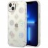 Чехол Guess PC/TPU Peony glitter Electroplated camera Hard для iPhone 14, цвет Белый (GUHCP14SHTPPTH)
