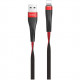 Кабель Hoco U39 Lightning Data Slender Cable 120 см, цвет Черный/Красный